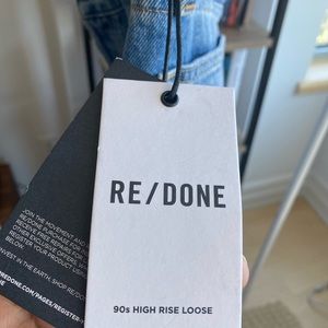 Re/Done 90’s High Rise Loose Jeans, Size 29